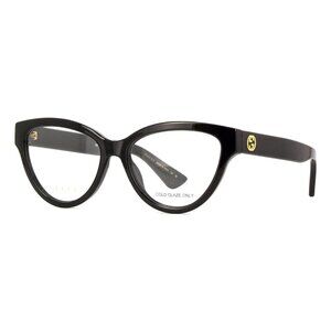 NEW GUCCI EYEGLASSES, BLACK WOMEN CAT EYE EYEWEAR GUCCI GG1581O 001